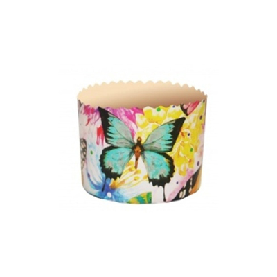 Форма бумажная БАБОЧКИ ЦВЕТНЫЕ d70xh85мм 