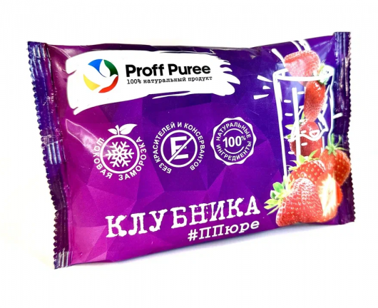 Пюре Proff Puree клубника 0,25 кг замороженное