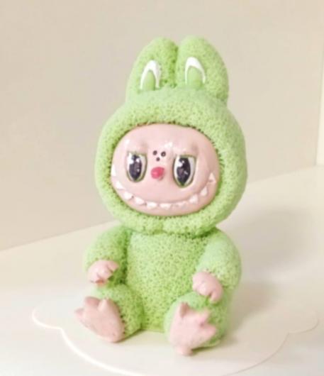 Фигурка из шоколадной глазури Лабубу 7 см, зеленый